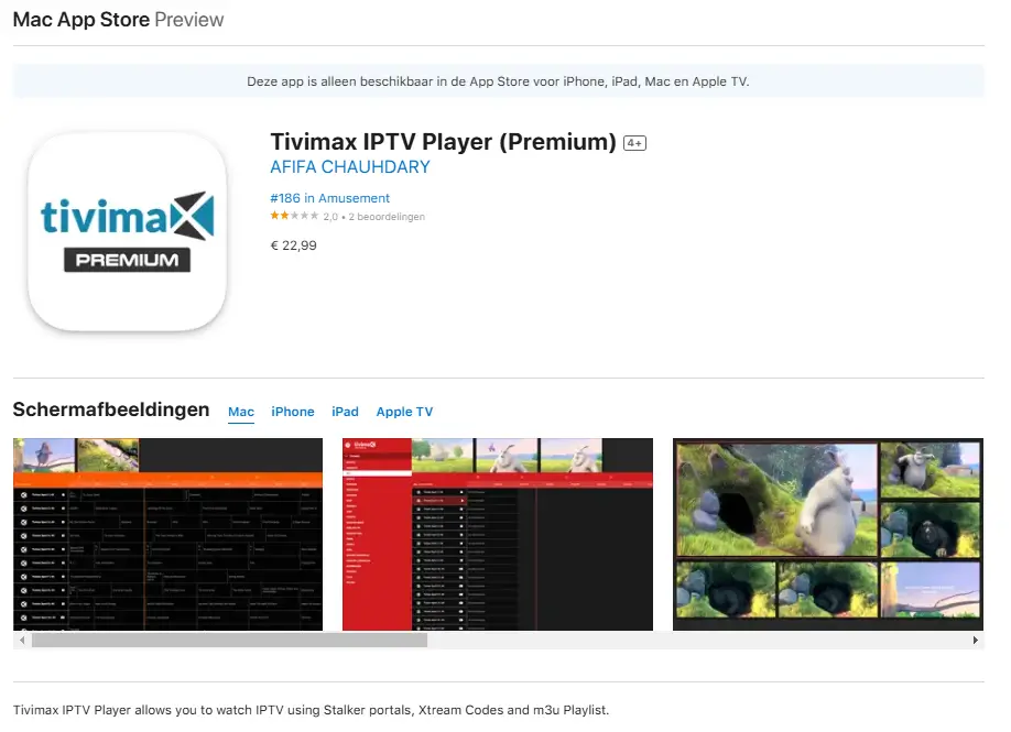 Konfigurera IPTV på iPhone eller iPad, Tivimax